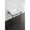 Kingston Brass 31 Console Sink with Brass Legs 8Inch, 3 Hole, WhiteBrushed Nickel KVBH31227W8B8 - alternate 3